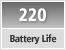 Battery Life Approx. 220 still images