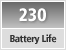 Battery Life Approx. 230 still images