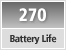 Battery Life Approx. 270 still images