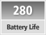 Battery Life Approx. 280 still images