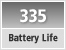 Battery Life Approx. 335 still images