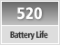 Battery Life Approx. 520 still images