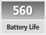 Battery Life Approx. 560 still images