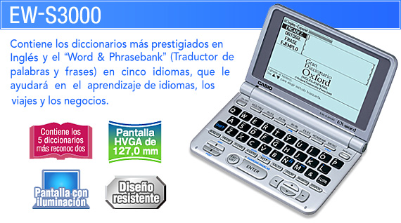 Casio EW-S3100 Diccionario electrónico 5 idiomas - Traductor y diccionario