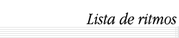 Lista de ritmos
