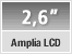 Amplia LCD de 2,6 Pulgadas
