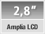 Amplia LCD de 2,8 Pulgadas